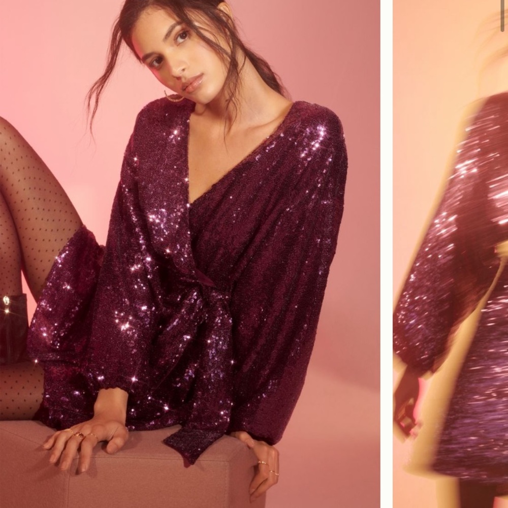 Anthropologie Lisabette Sequined Mini Dress SizeXL